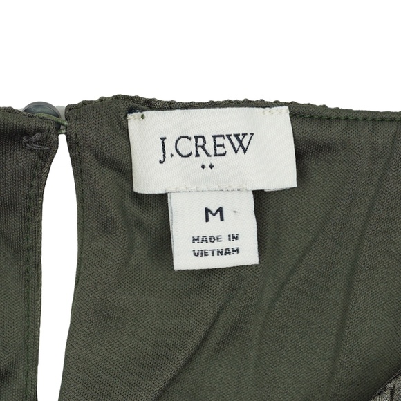 J.CREW Size M Plissé Shell Top in Spanish Moss $79 CC215 - Picture 5 of 5